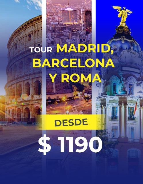 Tour Madrid Barcelona y roma
